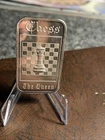 Chess -The Queen - Ultra Rare  1 Troy Oz. .999 Fine Silver Bar Madison Mint