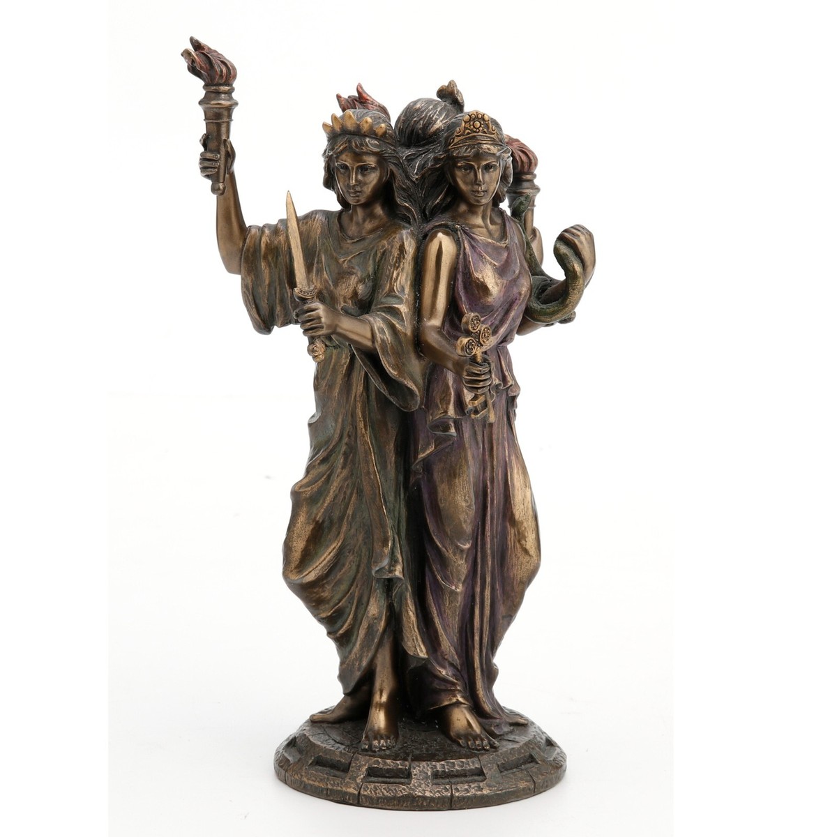 Bronze Finish Triple Form Hecate Greek Goddess of Magic Statue | eBay