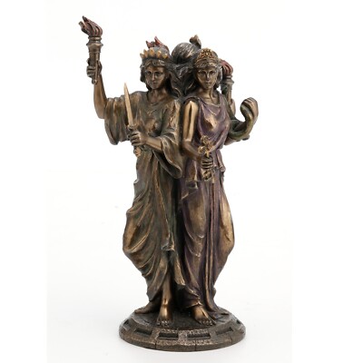 Bronze Finish Triple Form Hecate Greek Goddess of Magic Statue | eBay