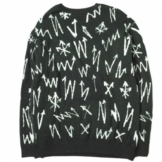 roarguns 21AW 12GG ARROW JACQUARD KNIT 2 Reversible Crew Neck sweater roar