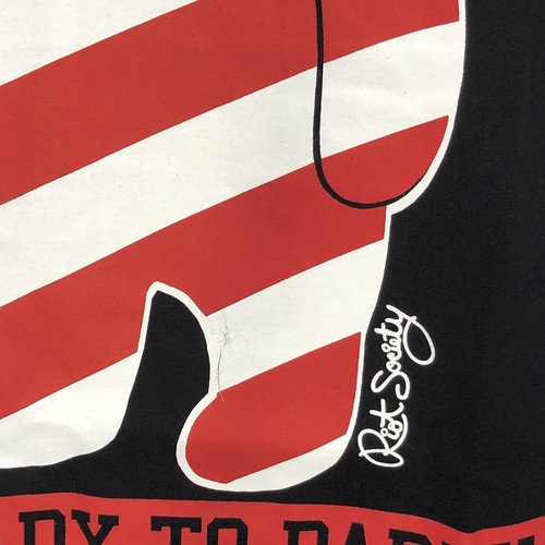 Riot Society American Flag Bear Red Solo Cup Patriotic July 4th Mens T Shirt M - Picture 6 of 10
