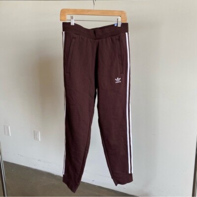 NWT Brown Adidas Three Stripes Pant Slim Fit Tapered #2  Sz Medium
