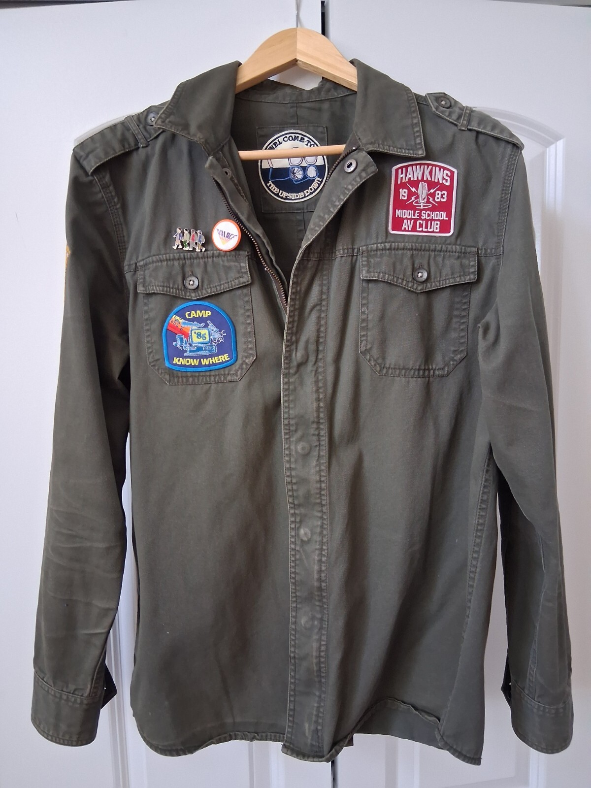 Stranger Things Retro Custom Field Jacket with pa… - image 1