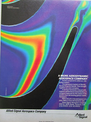 4/1988 PUB ALLIED SIGNAL AEROSPACE COMPANY BENDIX KING GARRETT ORIGINAL ANZEIGE