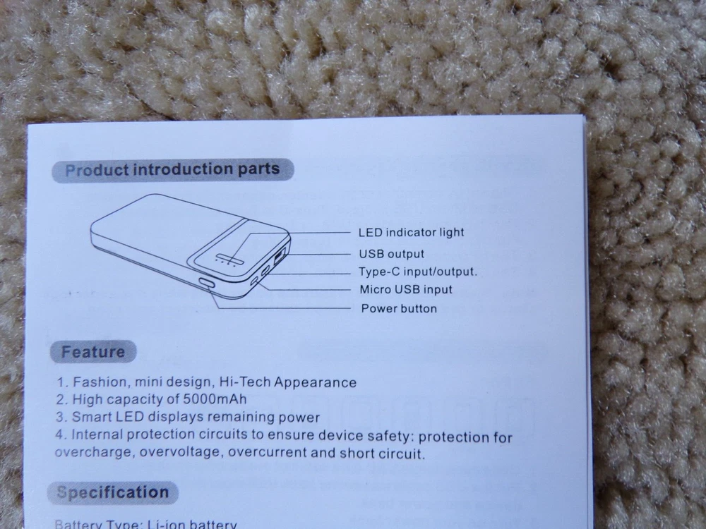 Portable 5000mAh K3b4 Power Bank for On-the-Go Charging Portable 5000mAh K3b4 Power Bank for On-the-Go Charging
