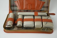 Antikes Reise Kosmetik Set Etui Kulturbeutel f&uuml;r Damen Vollst&auml;ndig wie neu 1940