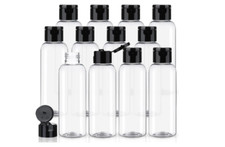 36 Pcs Plastic Travel Bottles 4oz Disc Top Flip Cap Empty Refillable Squeeze