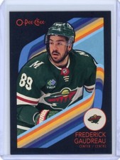 2023-24 O-Pee-Chee OPC Frederick Gaudreau Retro Black Border /100 Minnesota Wild