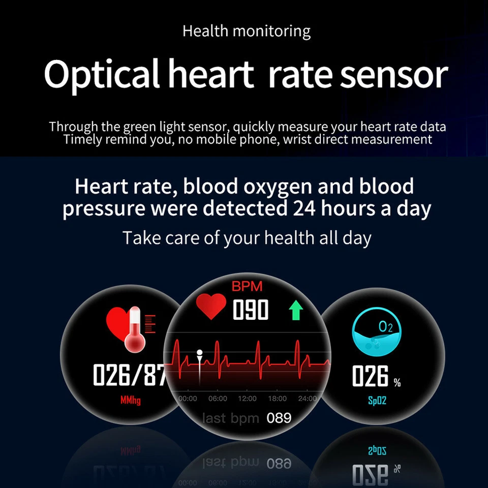 Business Smart Watch Fitness Tracker Women Men Watches Sleep Monitor Pedometer - Image 2 of 4