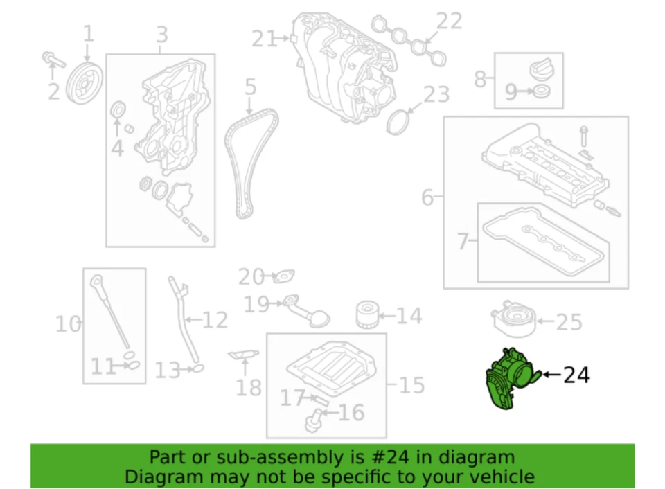 OEM 35100-2C900 Throttle Body Assembly Ups/Fedex for Kia Stinger 2018~2020 - Imagem 3 de 4
