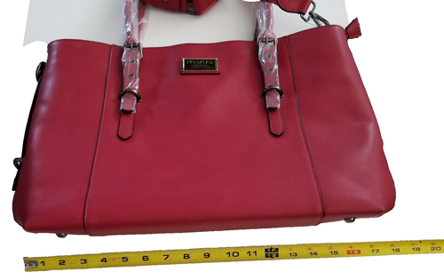 Porta laptop in pelle PU 13,3,15,16 pollici per donna borsa messenger nuova con etichette - Foto 4 di 11