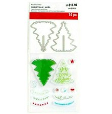 3D Christmas Tree Clear Stamp  Die Set by Recollections 529293 NEW 