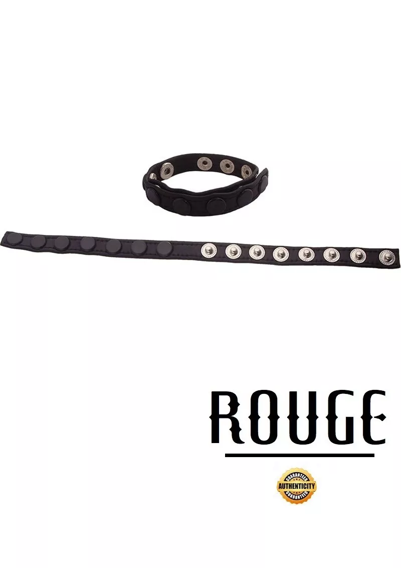 Rouge Leather Cock Ring Multi SNAP Adjustable Strap Penis Erection Sex Toys Men eBay