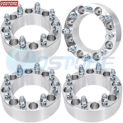 OELINE Autoparts 2 Inch Black Wheel Spacers For Dodge Ram 2500/3500 & Ford – 8x6.5, 9/16 Studs, 4PC