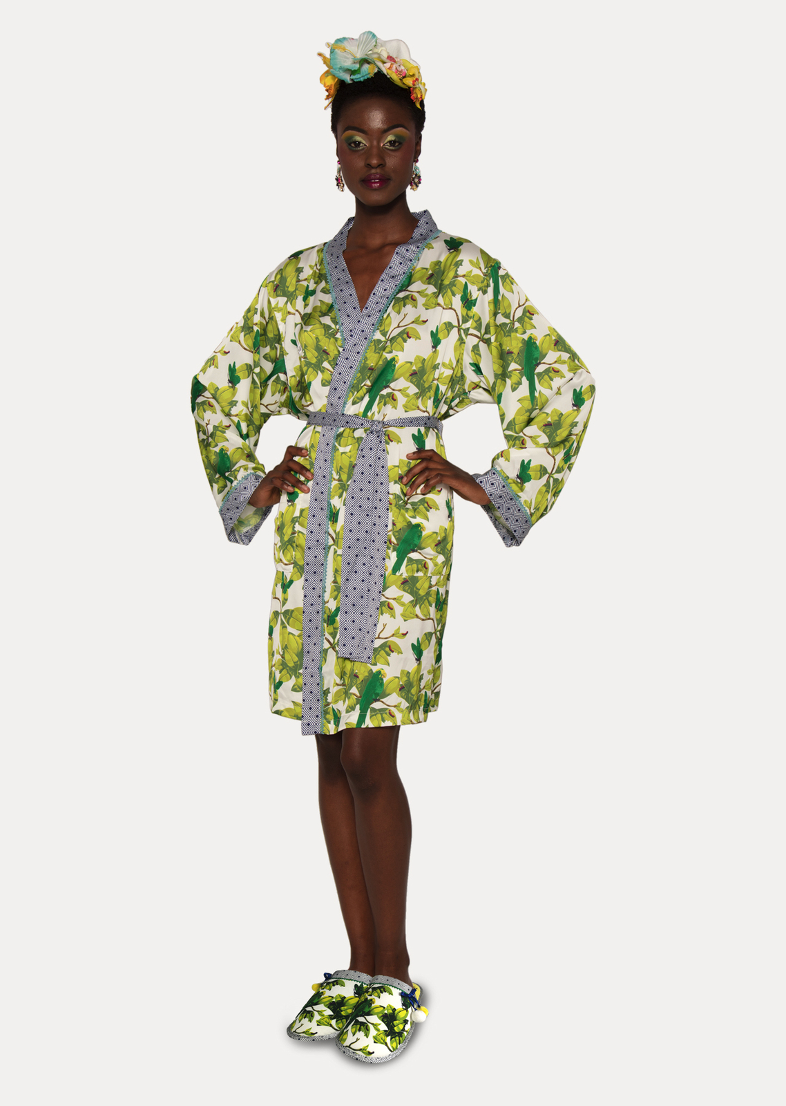 Frida Kahlo Bonito Satin Women's Dressing Gown Robe