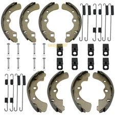 Front Rear Brake Shoes w/Springs Pins for Kawasaki KAF450 KAF540 KAF620 KAF950