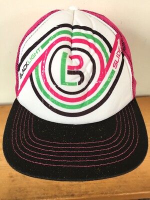Blacklight Slide Black Neon Pink Phoenix Arizona Adjustable Hipster Trucker Hat