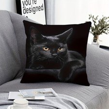 1 PC Cute Cat Polyester Pillow Cover for Home Sofa Decoration 18X18"