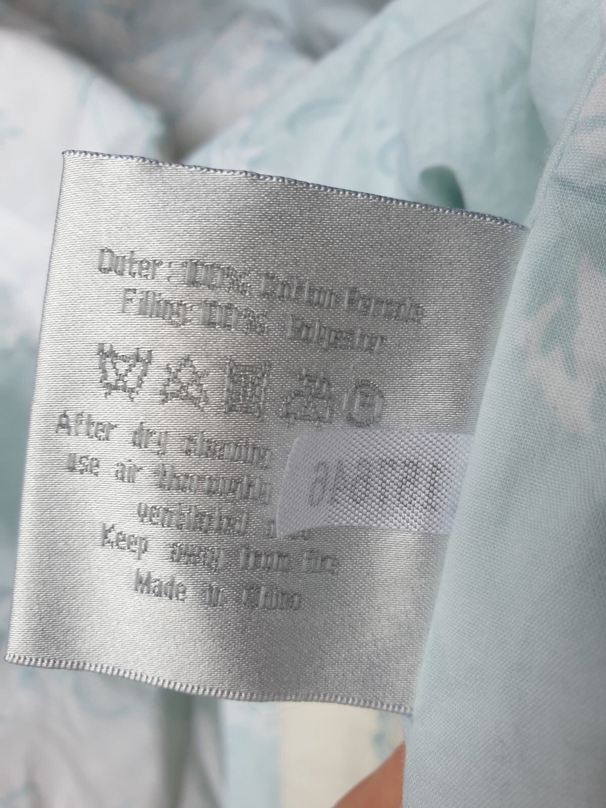 DORMA Toile Bedspread Blue White French Floral Quilted & Embroidered