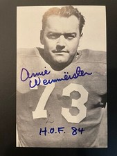 Arnie Weinmeister signed Print Postcard Autographed w/ 