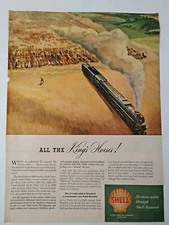Vintage 1946 Life Magazine Shell Oil Co Advertisement Page All The Kings Horses