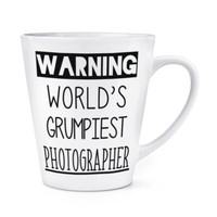 Warnung World's Grumpiest Photograph 341Ml Latte Becher Tasse Toll Best Lustig