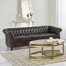 Adetokunbo Tufted Chesterfield 3 Seater Sofa