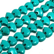 15" Strand 13x18mm MAGNESITE TURQUOISE ZUNI BEAR Fetish BEADS 30 beads/strand
