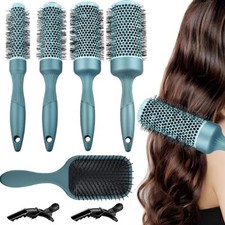 5pcs Round Thermal Barrel Brush Set - Professional Heat Styling Curling and B...