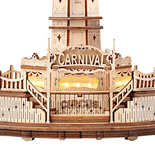 ROKR 4kit Pinball ParachuteTower SwingRide TeaCup MusicBox 3DWoodPuzzle XmasGift - Picture 21 of 80