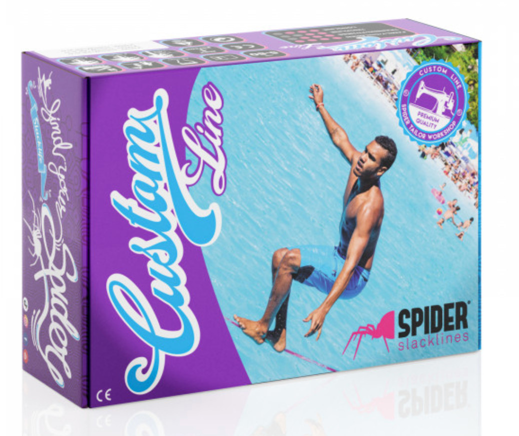 SPIDER SLACKLINES Nastro di equilibrio CUSTOM LINE Lung. 20MT
