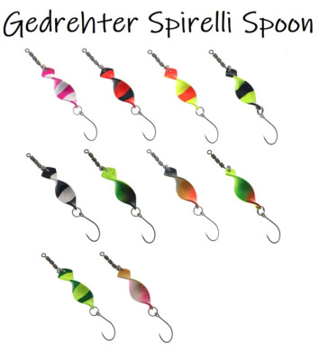 Gedrehter Trout Spoon 2,8g & 4g Twisted Blinker Spirelli Shooter Forelle Area