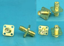 FLANGE SMA female To SMA female connect 2 SMA RF Connector Adapter