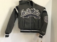NWT MAXXSEL Los Angeles 24 Team Sports Quilted Knit Gray Jacket Childs 4 XS
