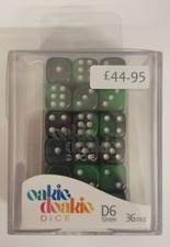 Image of Oakie Doakie DICE - Glow In The Dark, Biohazard (36 D6 Dice, 12mm)