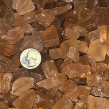 3000 Carat Lots of SMALL Citrine Calcite Rough + A FREE Faceted Gemstone