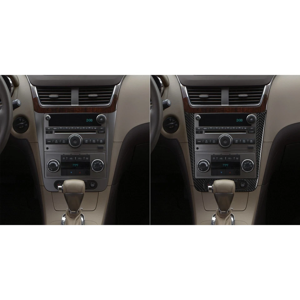 Real Carbon Fiber Center Console AC CD Panel Frame For Chevrolet Malibu 2008-12 - Изображение 4 из 4