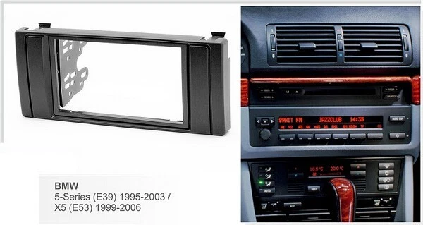 Car Radio Fascia for BMW 5 Series E39 X5 E53 dash kit facia plate stereo panel - Image 2 of 2