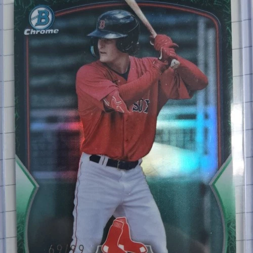 Bowman Chrome Boston Red Sox Roman Anthony Green Grass # 69/99 Baseball Card