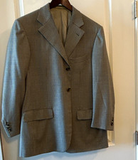 Men's Gray Zegna Couture Houndstooth Single-Breasted  Blazer 42S