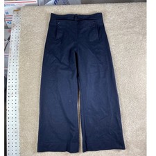 Vintage 1969 Mens Navy Wool Sailor Pants Bell Bottoms Button Fly Size 32R