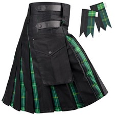 Hybrid Utility Kilts for Men Scottish Traditional Kilt with Flashes Celtic