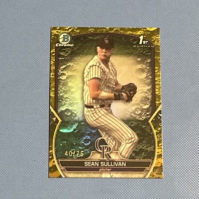 2023 Bowman Draft - Sean Sullivan 1st Yellow Lunar Crater Refractor /75 #BDC-88