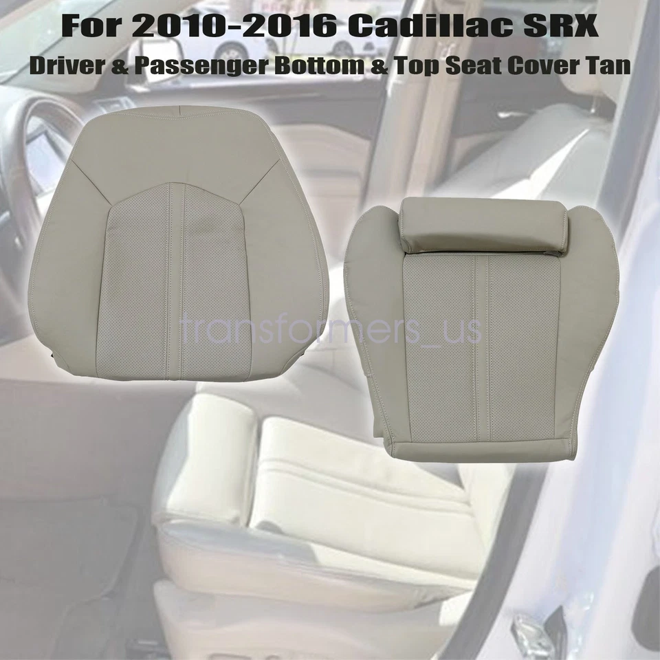Cubierta de asiento de cuero inferior/parte superior del conductor/pasajero para Cadillac SRX 2010-2016 Foto 3 de 4