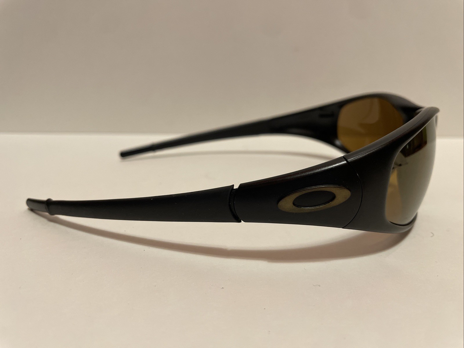 Oakley Straight Jacket Matte Black Gold Iridium Vintage Excellent Condition image 3