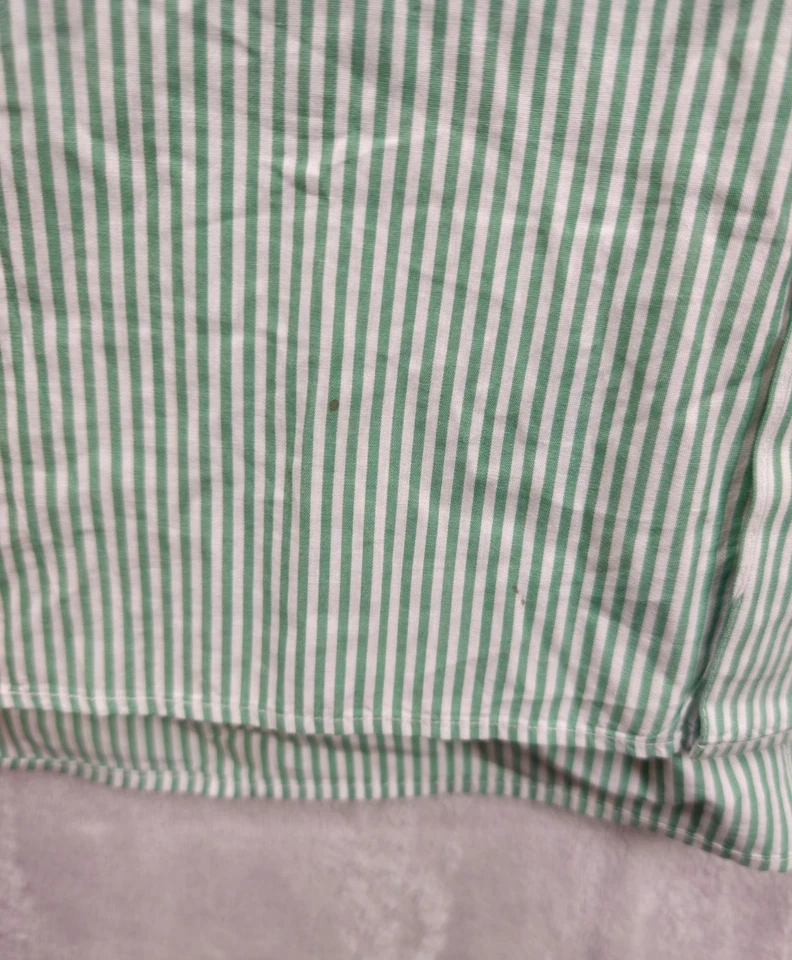 Camisa Steven Alan Para Hombre XXL Verde Blanco Rayas Abotonada Manga Larga Hecha en EE. UU. Foto 4 de 4