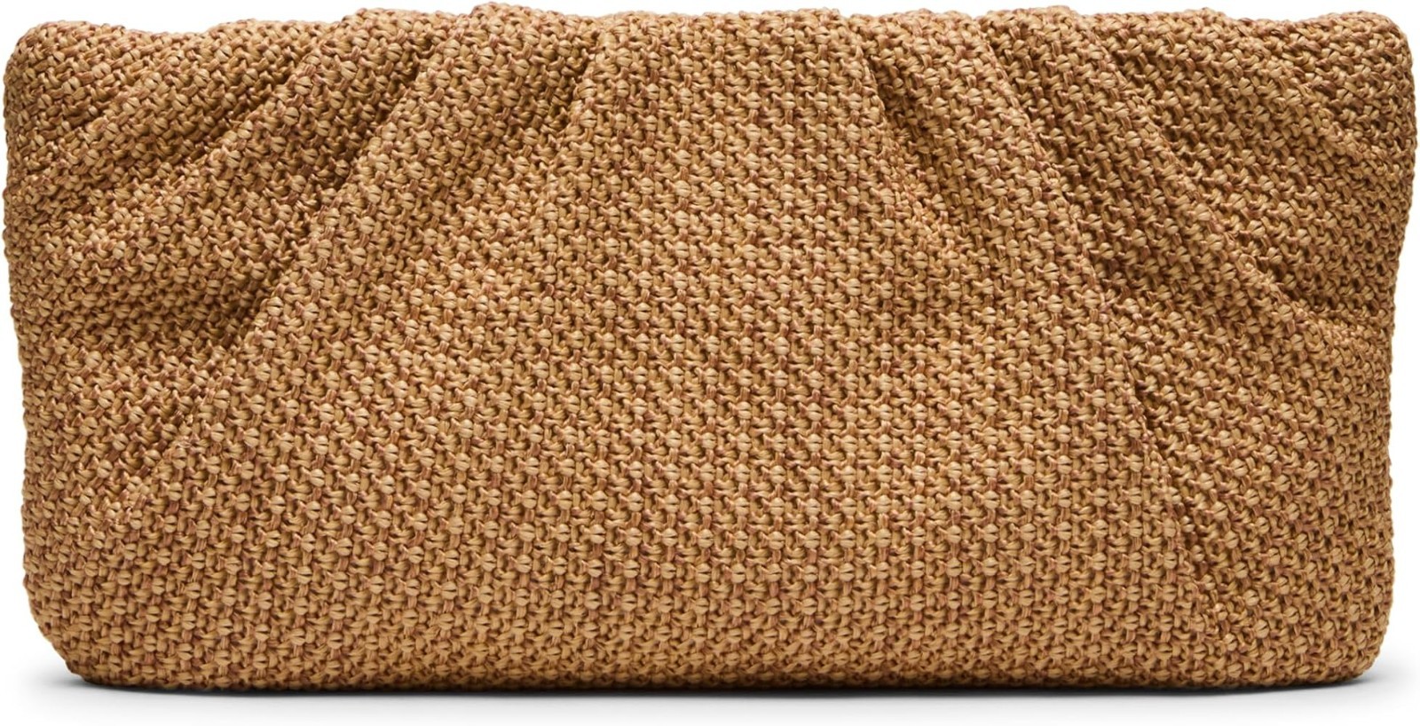 Women Steve Madden Palomaa Pleated Small Textured Raffia Clutch