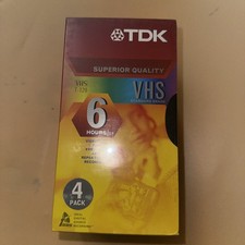  N48 .4 Pack TDK VHS T-120 Video Cassette Tapes Superior Quality 6 Hrs.Sealed