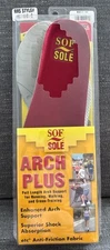 Sof Sol Arch Plus Full Length Support Insoles Mens Size 11-12.5 STYLE# IMP-010-G