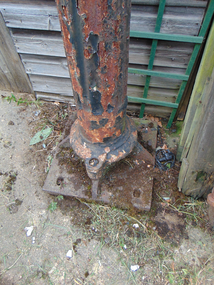 Rare Estate Gate Post, 19th C Single Cast Iron Column With Dome Top 7ft ...